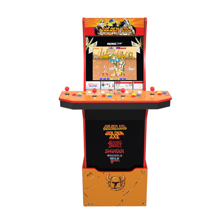 Arcade1Up Golden Axe Arcade with Custom Riser and Light-up Marquee